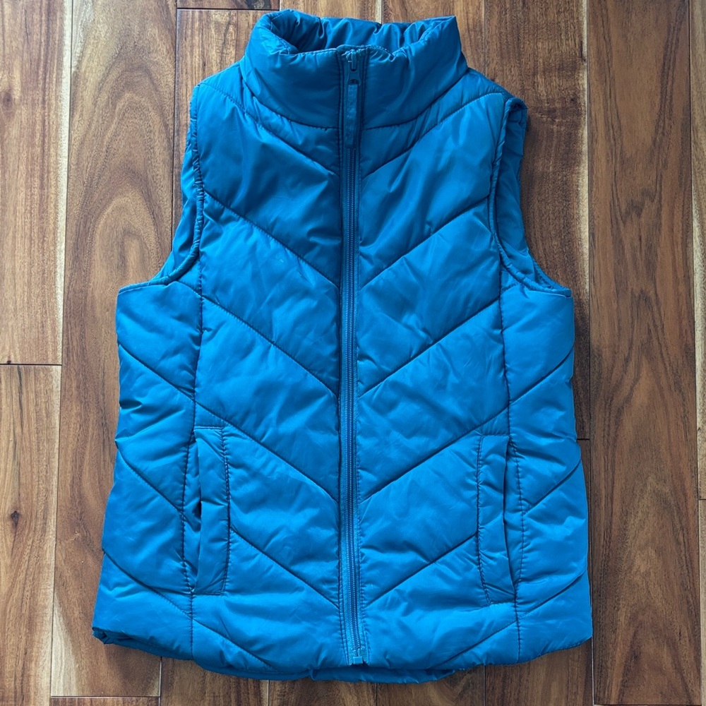 Blue Quilted Girls Vest - Birch & Stone